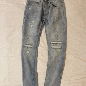 MNML - Men's Distressed Gray Jeans